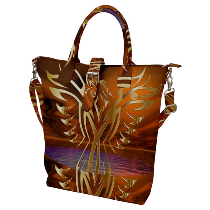 Pheonix Rising Buckle Top Tote Bag