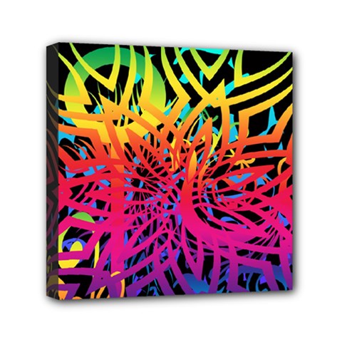 Abstract Jungle Mini Canvas 6  X 6  (stretched)