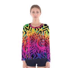 Abstract Jungle Women s Long Sleeve Tee