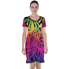 Abstract Jungle Short Sleeve Nightdress by icarusismartdesigns