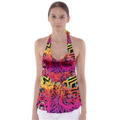 Abstract Jungle Babydoll Tankini Top by icarusismartdesigns