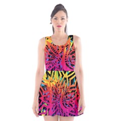 Abstract Jungle Scoop Neck Skater Dress by icarusismartdesigns