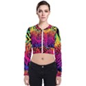 Abstract Jungle Long Sleeve Zip Up Bomber Jacket View1