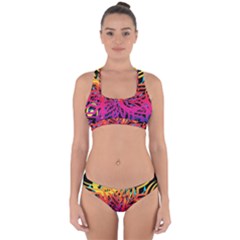 Abstract Jungle Cross Back Hipster Bikini Set by icarusismartdesigns