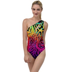 Abstract Jungle To One Side Swimsuit by icarusismartdesigns