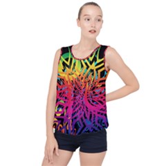 Abstract Jungle Bubble Hem Chiffon Tank Top by icarusismartdesigns