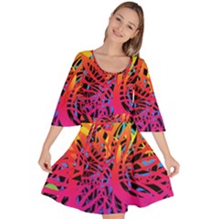 Abstract Jungle Velour Kimono Dress by icarusismartdesigns