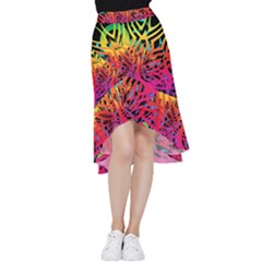 Abstract Jungle Frill Hi Low Chiffon Skirt by icarusismartdesigns