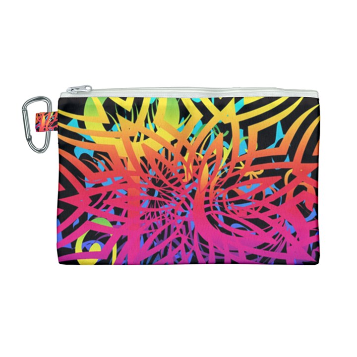 Abstract Jungle Canvas Cosmetic Bag (Large)