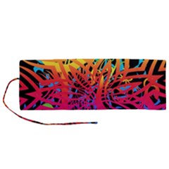 Abstract Jungle Roll Up Canvas Pencil Holder (m) by icarusismartdesigns