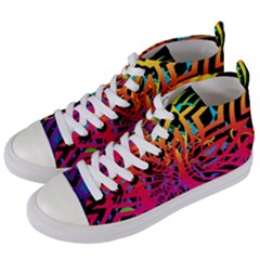 Abstract Jungle Women s Mid-top Canvas Sneakers by icarusismartdesigns