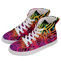 Abstract Jungle Men s Hi-top Skate Sneakers by icarusismartdesigns