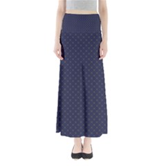 Motif Abstrait Bleu Fonce Full Length Maxi Skirt by kcreatif