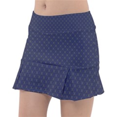 Motif Abstrait Bleu Fonce Classic Tennis Skirt by kcreatif