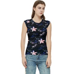 Sparkle Floral Women s Raglan Cap Sleeve Tee