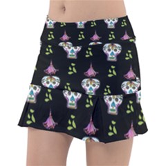 Skull Pattern Classic Tennis Skirt by Sparkle