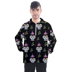 Skull Pattern Men s Half Zip Pullover