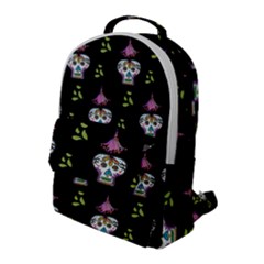 Skull Pattern Flap Pocket Backpack (large) by Sparkle