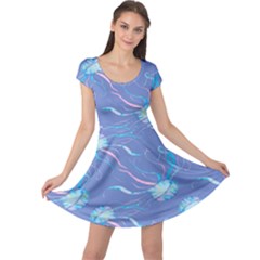 Jelly Fish Cap Sleeve Dress by Sparkle