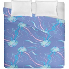 Jelly Fish Duvet Cover Double Side (king Size) by Sparkle