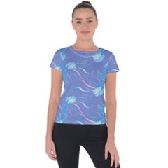 Jelly Fish Short Sleeve Sports Top  by Sparkle