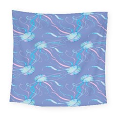 Jelly Fish Square Tapestry (large) by Sparkle