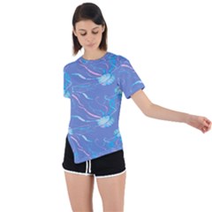 Jelly Fish Asymmetrical Short Sleeve Sports Tee by Sparkle