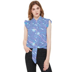 Jelly Fish Frill Detail Shirt by Sparkle