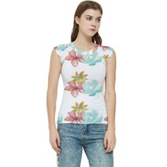 Floral Nature Women s Raglan Cap Sleeve Tee