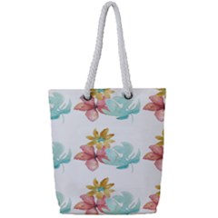 Floral Nature Full Print Rope Handle Tote (small)