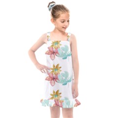 Floral Nature Kids  Overall Dress by Sparkle