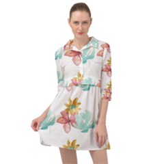 Floral Nature Mini Skater Shirt Dress by Sparkle