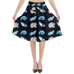 Sea Shells Flared Midi Skirt by Sparkle