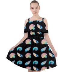 Sea Shells Cut Out Shoulders Chiffon Dress by Sparkle