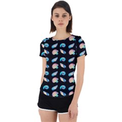 Sea Shells Back Cut Out Sport Tee by Sparkle