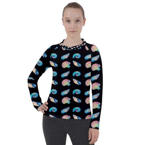 Sea Shells Women s Pique Long Sleeve Tee by Sparkle