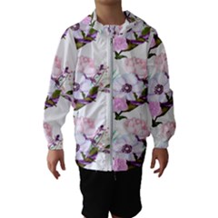 Floral Art Kids  Hooded Windbreaker