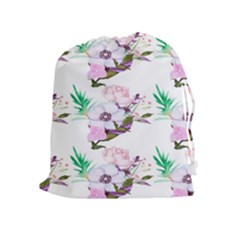 Floral Art Drawstring Pouch (xl)