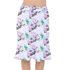 Floral Art Short Mermaid Skirt