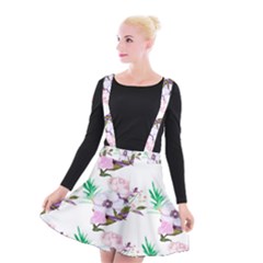 Floral Art Suspender Skater Skirt by Sparkle