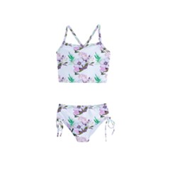 Floral Art Girls  Tankini Swimsuit