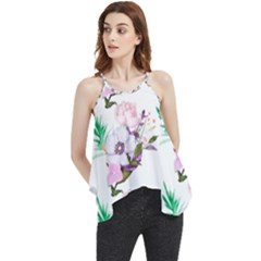 Floral Art Flowy Camisole Tank Top