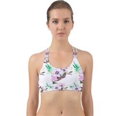 Floral Art Back Web Sports Bra