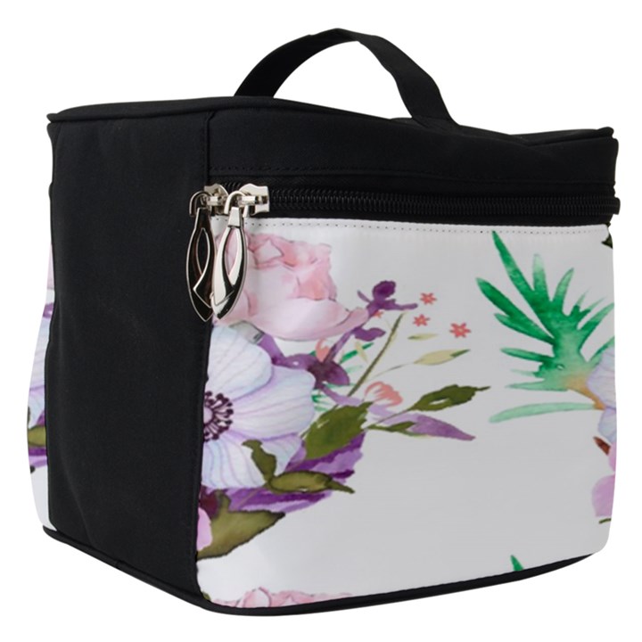 Floral Art Make Up Travel Bag (Small)