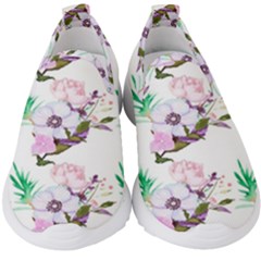 Floral Art Kids  Slip On Sneakers by Sparkle