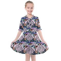 Diamond Spots Kids  All Frills Chiffon Dress