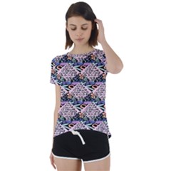 Diamond Spots Short Sleeve Foldover Tee by Sparkle