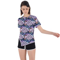 Diamond Spots Asymmetrical Short Sleeve Sports Tee by Sparkle