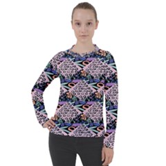 Diamond Spots Women s Pique Long Sleeve Tee