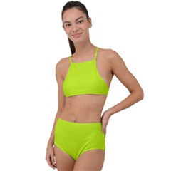 Arctic Lime High Waist Tankini Set by FabChoice